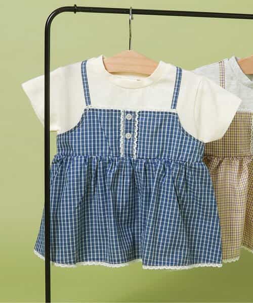 チェックドッキングTシャツ