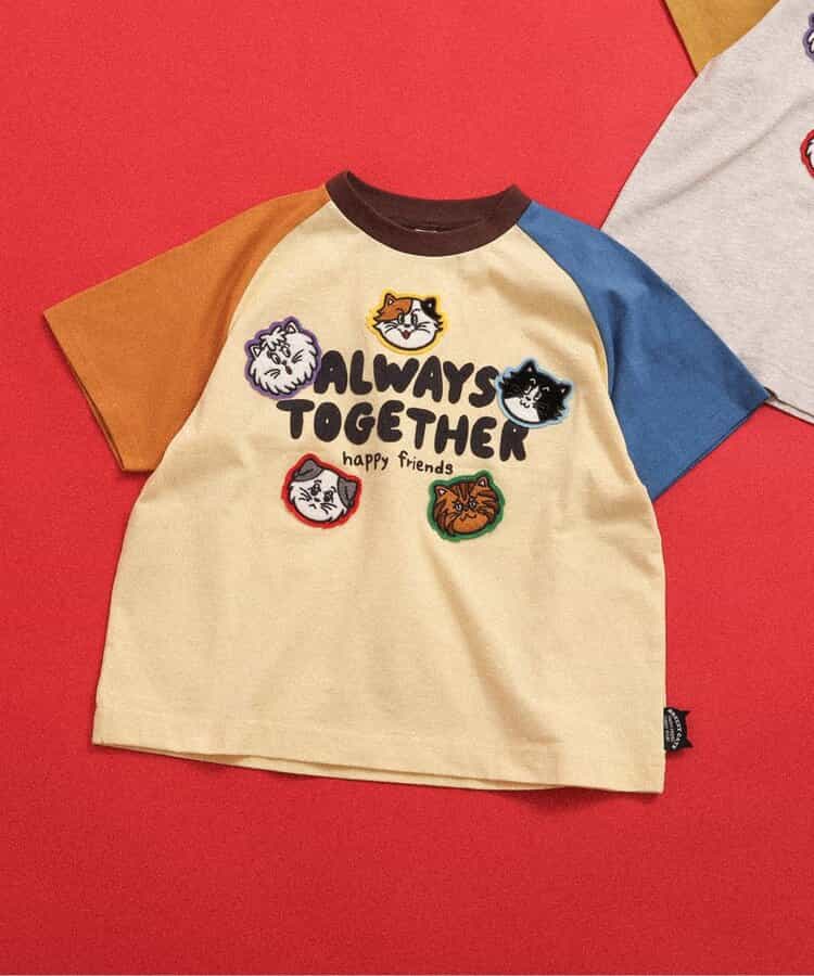 BREEZY CATS ロゴ＆ワッペンTシャツ