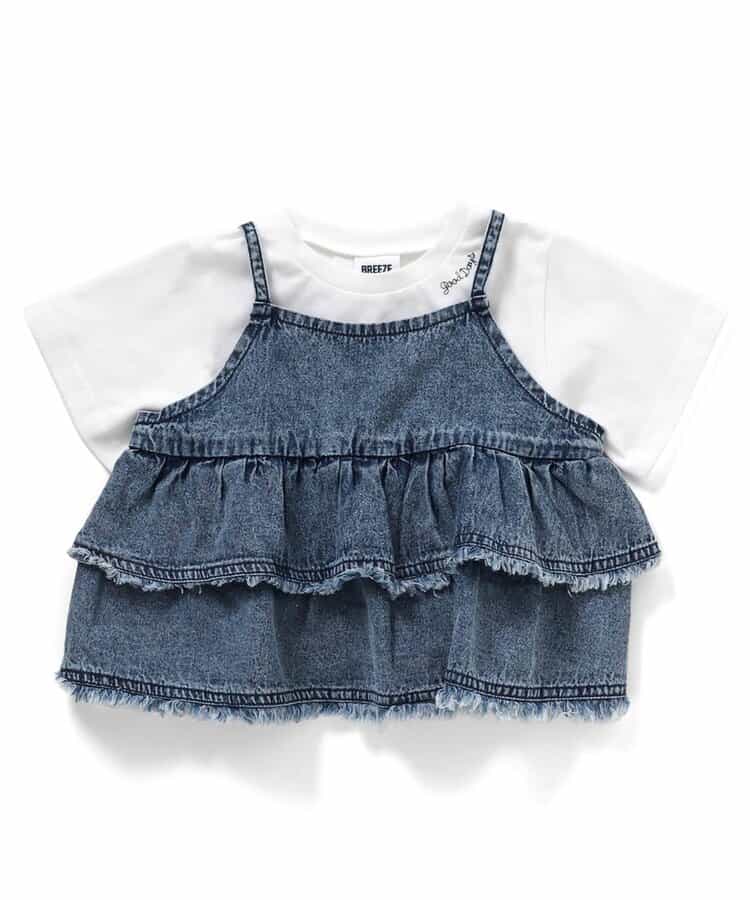 【リンク】デニムキャミ＆Tシャツ_2点セット