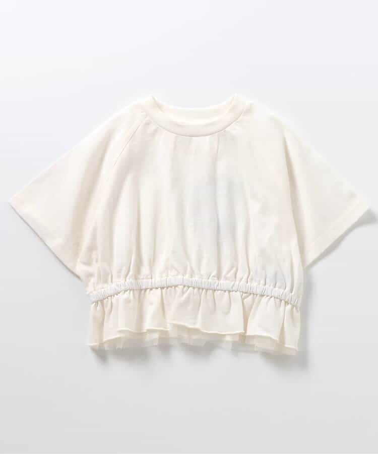 ★SALE★WEB限定 チュールフリルラグランTシャツ