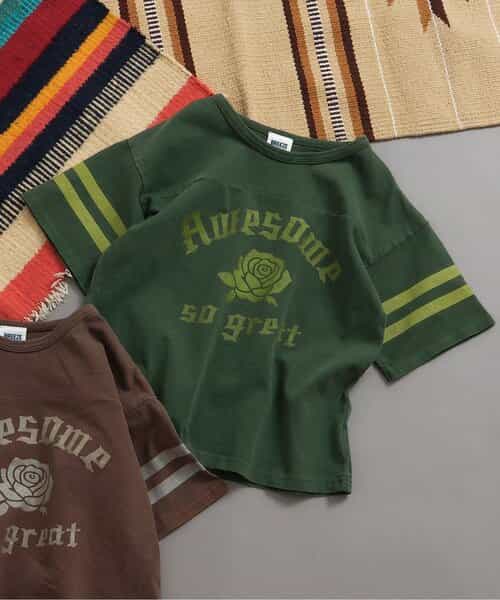 フットボール製品染め5分袖Tシャツ