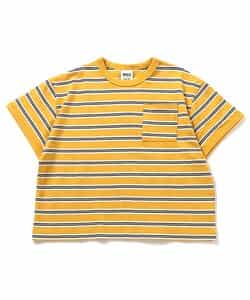 FAHERTY BRAND ボーダー ポケット Tシャツ ソルトウォッシュ クッシュマン 【26467 ボーダーポケットTシャツ ＜オレンジ x