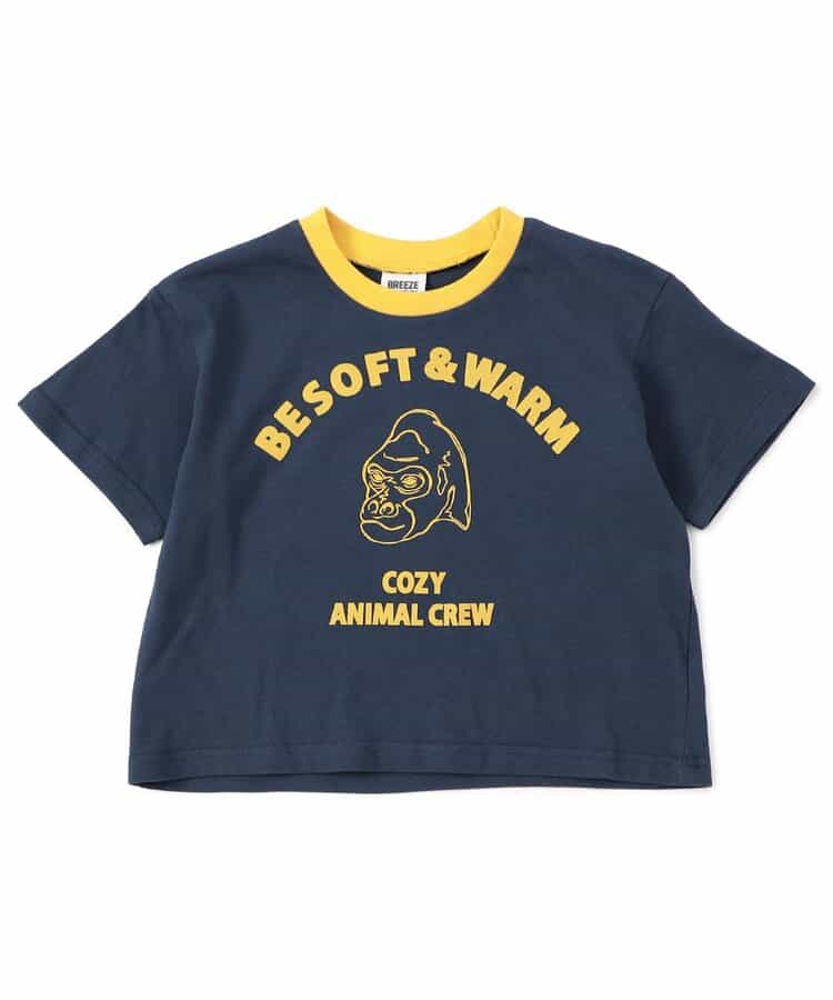 WEB限定  リンガー配色アニマルカレッジTシャツ