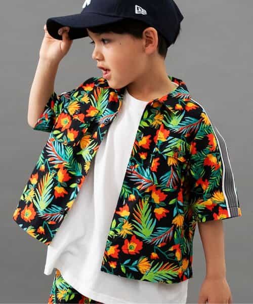 ★SALE★【B NEW JACK】サイドライン総柄シャツ