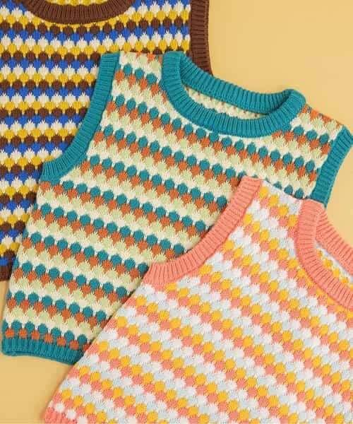 ★SALE★WEB限定 サマーニットタンクトップ_マシンウォッシャブル