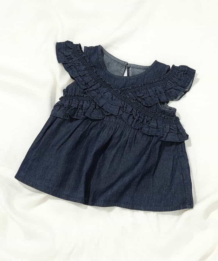 デニムフリルチュニック