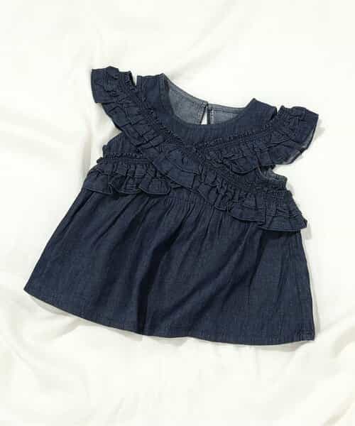 デニムフリルチュニック