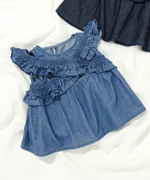 デニムフリルチュニック