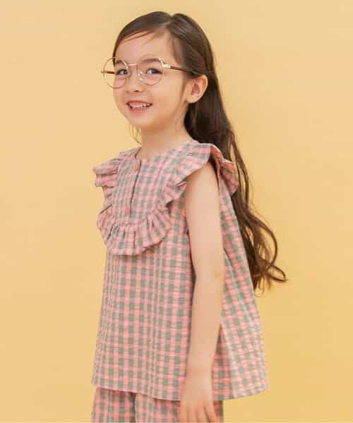 ☆SALE☆WEB限定 チェックフリルチュニック（J214915）|BREEZE
