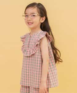 ★SALE★WEB限定 チェックフリルチュニック