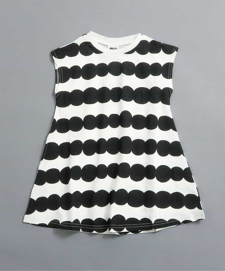 WEB限定  レトロ総柄フレアワンピース