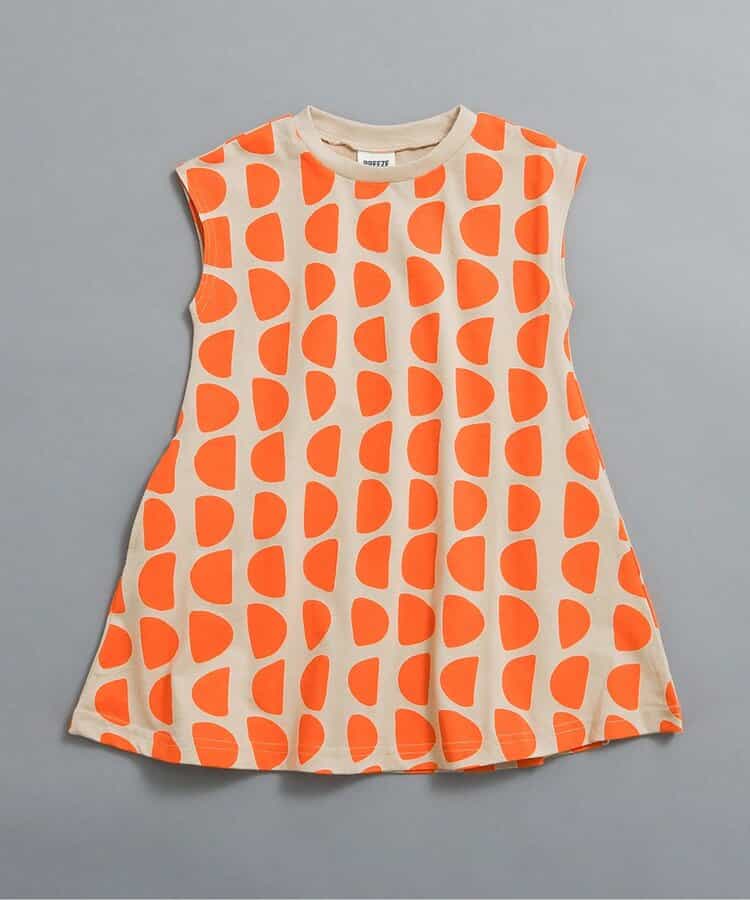 WEB限定  レトロ総柄フレアワンピース