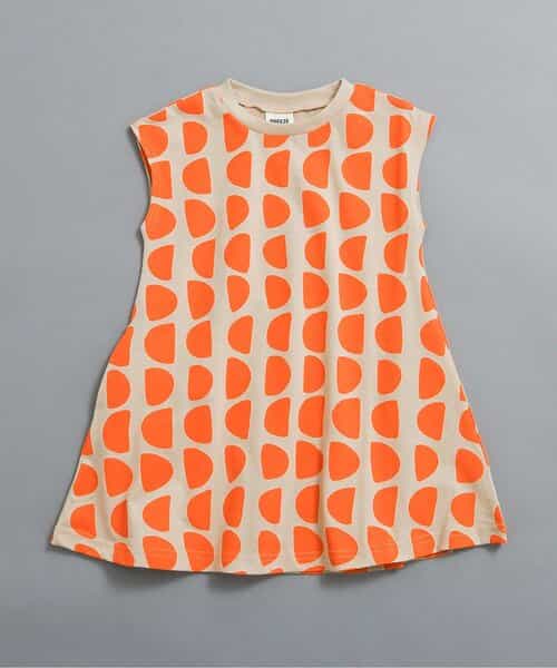 WEB限定  レトロ総柄フレアワンピース