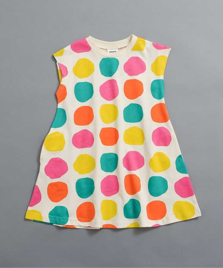 WEB限定  レトロ総柄フレアワンピース