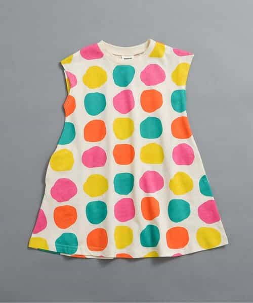 WEB限定  レトロ総柄フレアワンピース