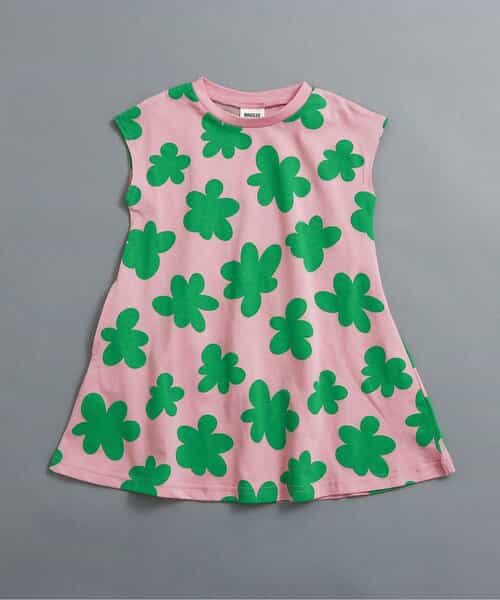 WEB限定  レトロ総柄フレアワンピース