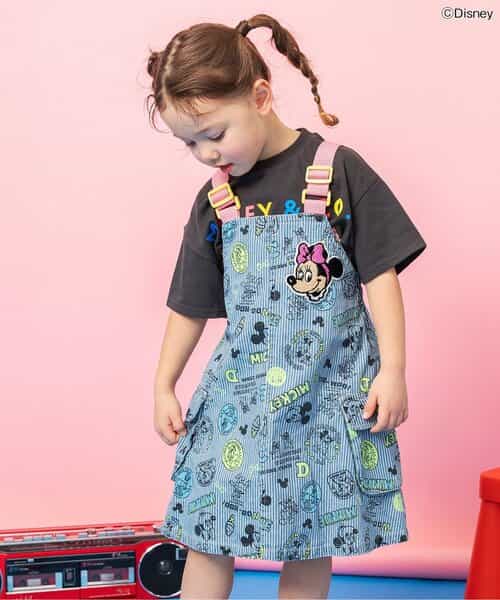 【リンク】【ディズニー】ミッキー＆フレンズ/総柄ジャンスカ