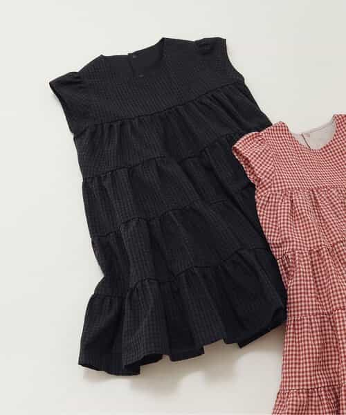 【リンク】ギンガムチェックティアードワンピ