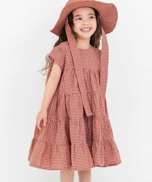 【リンク】ギンガムチェックティアードワンピ