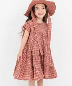 【リンク】ギンガムチェックティアードワンピ