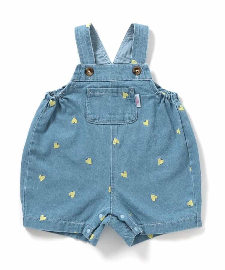 Bpop 総柄刺繍サロペ