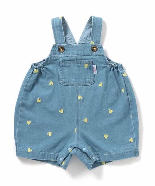 Bpop 総柄刺繍サロペ