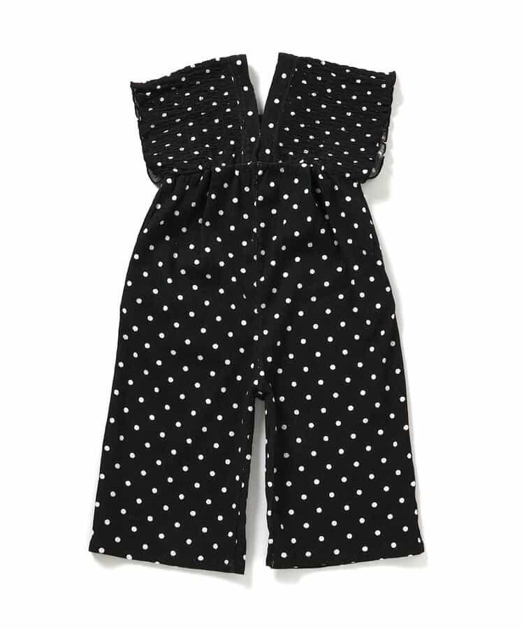 シャーリングオーバーオール  10分丈