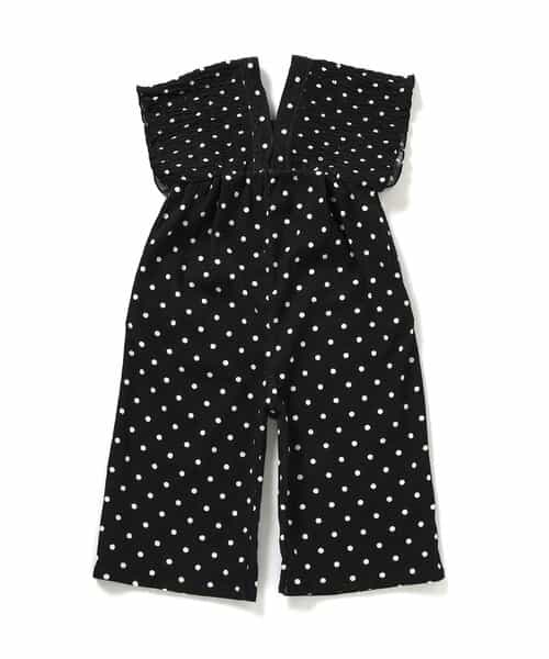 シャーリングオーバーオール  10分丈