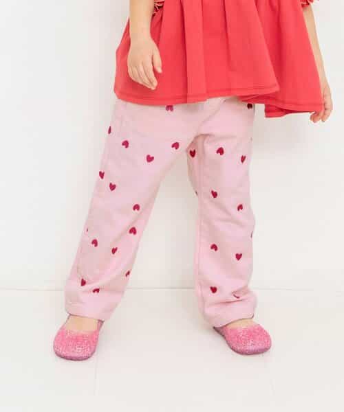 ☆2/10(火)お昼12:59まで3点10％OFF☆ハートいっぱい長丈パンツ  10分丈