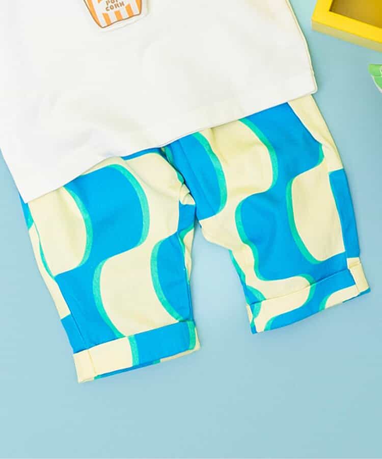 Bpop 総柄ボトム  10分丈