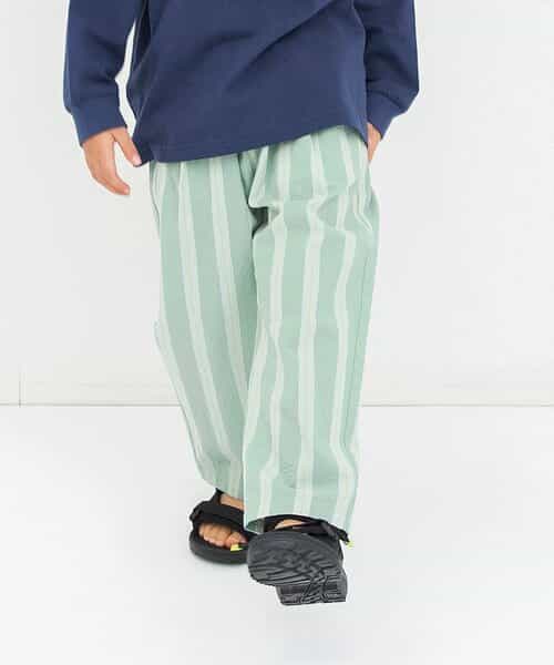 サッカーストライプパンツ  10分丈