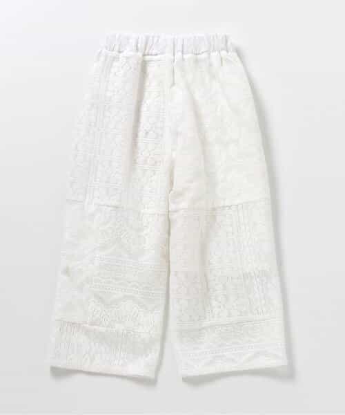 パッチワークレースパンツ  10分丈