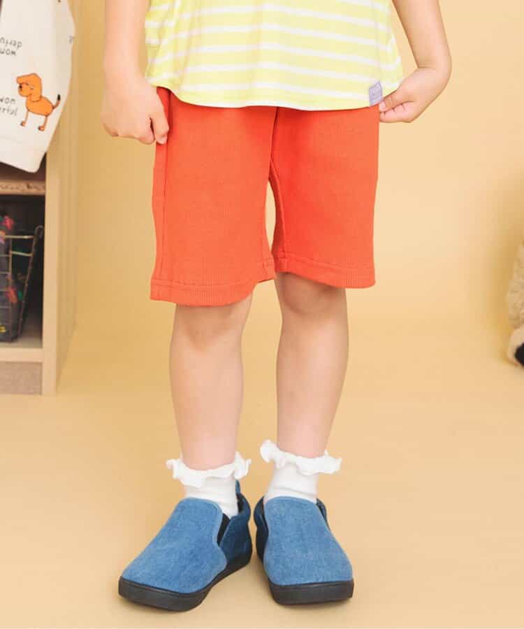 WEB限定 DAISUKI リブハーフパンツ 5分丈