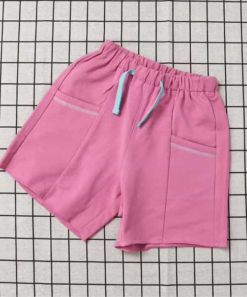 ★SALE★カラバリ切替ポケットカットソーパンツ  4分丈