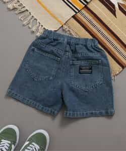 カラーデニムハーフパンツ  5分丈