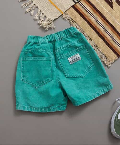 カラーデニムハーフパンツ  5分丈