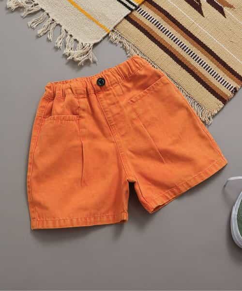 カラーデニムハーフパンツ  5分丈