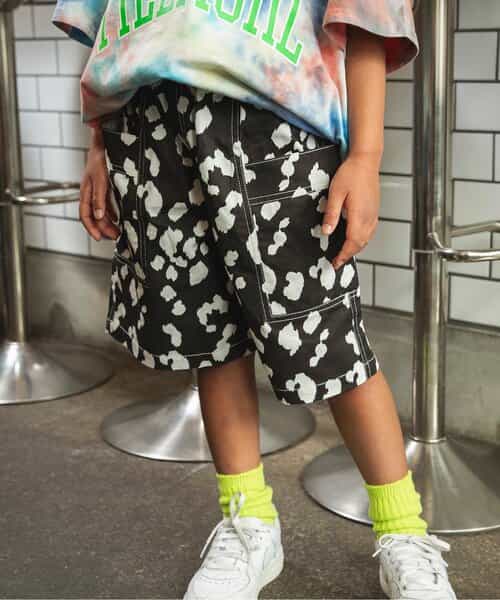 B NEWJACK ワイドフィットハーフパンツ  6分丈