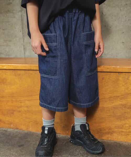 B NEWJACK ワイドフィットハーフパンツ  6分丈