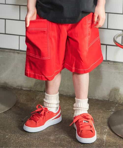 B NEWJACK ワイドフィットハーフパンツ  6分丈