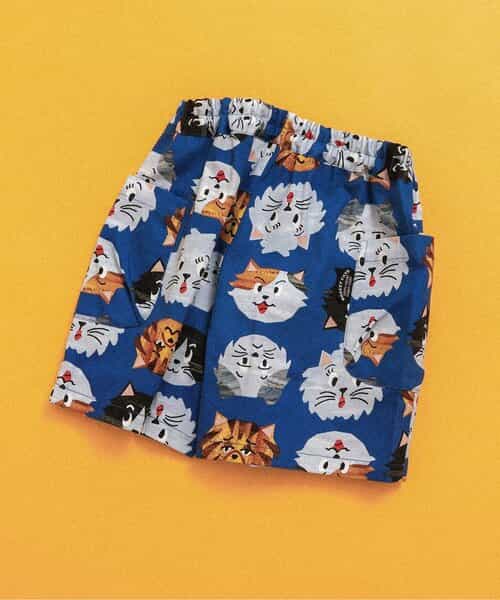 BREEZY CATS 総柄パンツ  4分丈