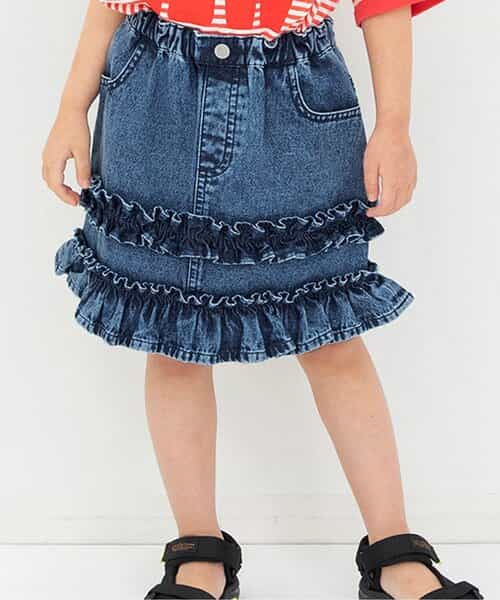 デニムフリルスカート
