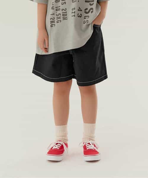 WEB限定  KUDOZ.B ステッチ配色ハーフパンツ