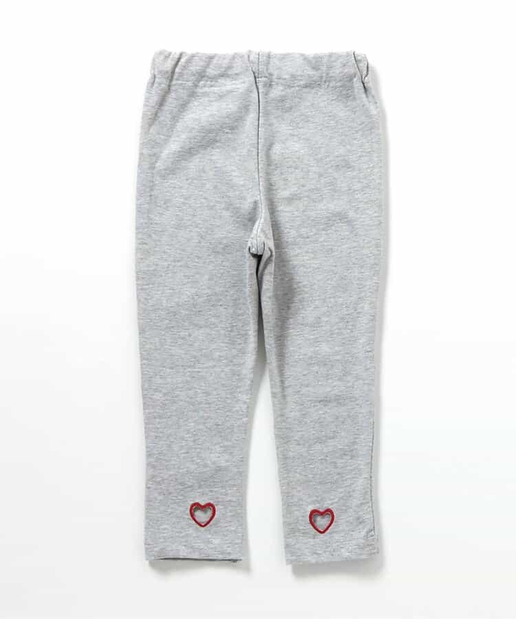 ハート刺繍レギンス  9分丈