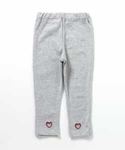 ハート刺繍レギンス  9分丈