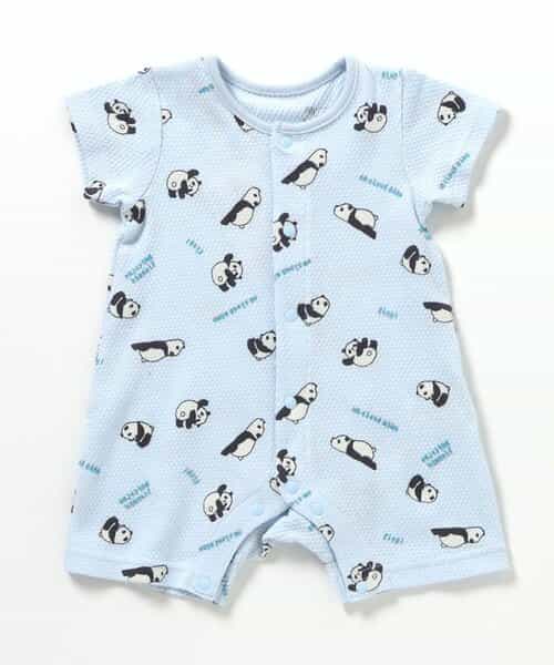 前開き総柄ぽこぽこロンパス