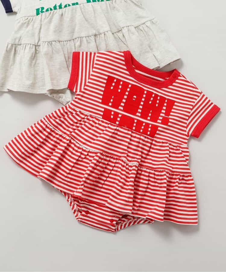 【リンク】リンガー配色2柄フリルボディオール