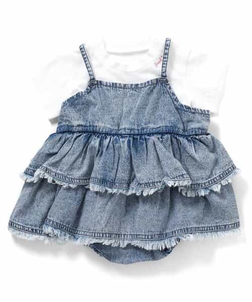 【リンク】デニム2プリントシャツボディーオール