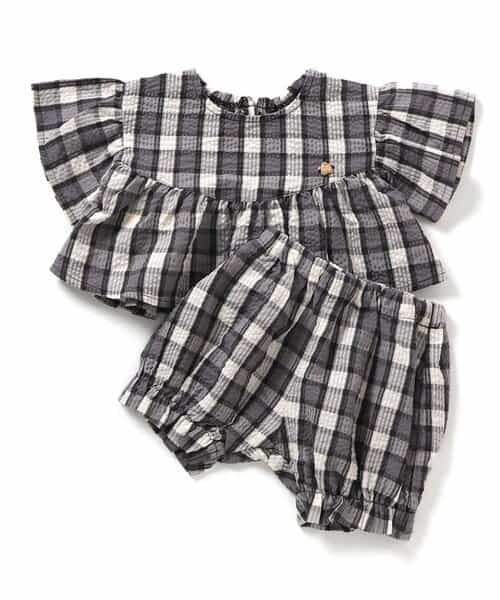 ★SALE★【リンク】フリルチェックセットアップ