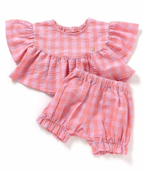 ★SALE★【リンク】フリルチェックセットアップ